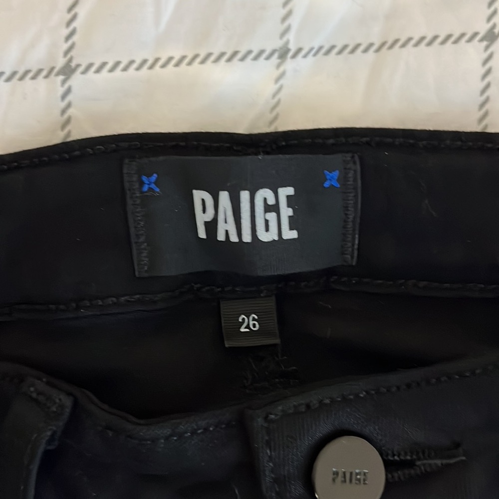 Paige denim black jeans Hoston Ankle style size 26